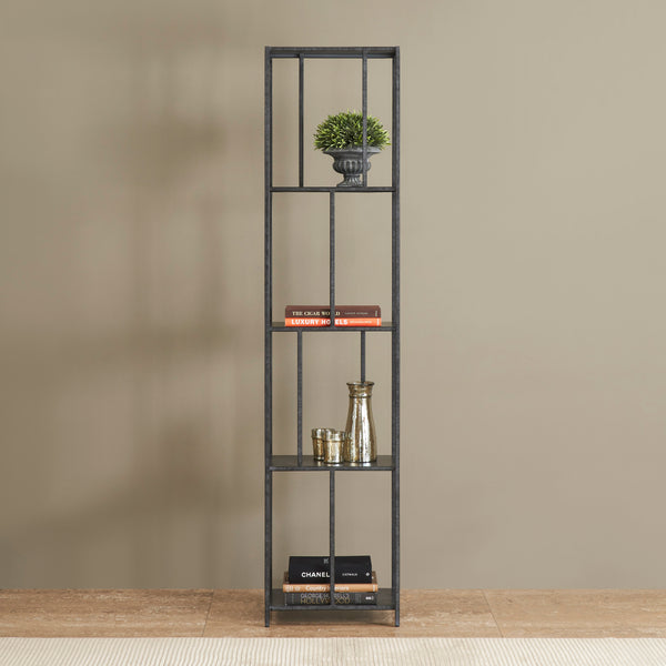 GOTHAM NARROW SHELVING UNIT- BLACK