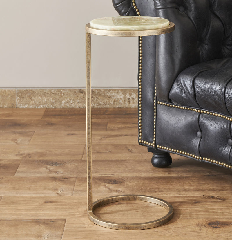 LAPIS LUCIDUS ACCENT TABLE- GOLD