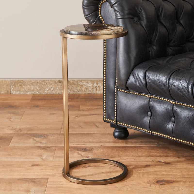 LAPIS LUCIDUS ACCENT TABLE- SMOKE GOLD