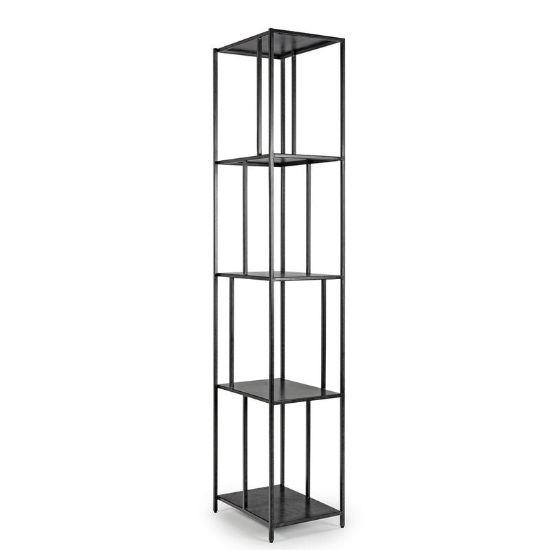 GOTHAM NARROW SHELVING UNIT- BLACK