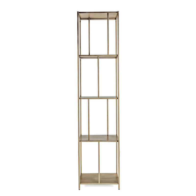 GOTHAM NARROW SHELVING UNIT- GOLD