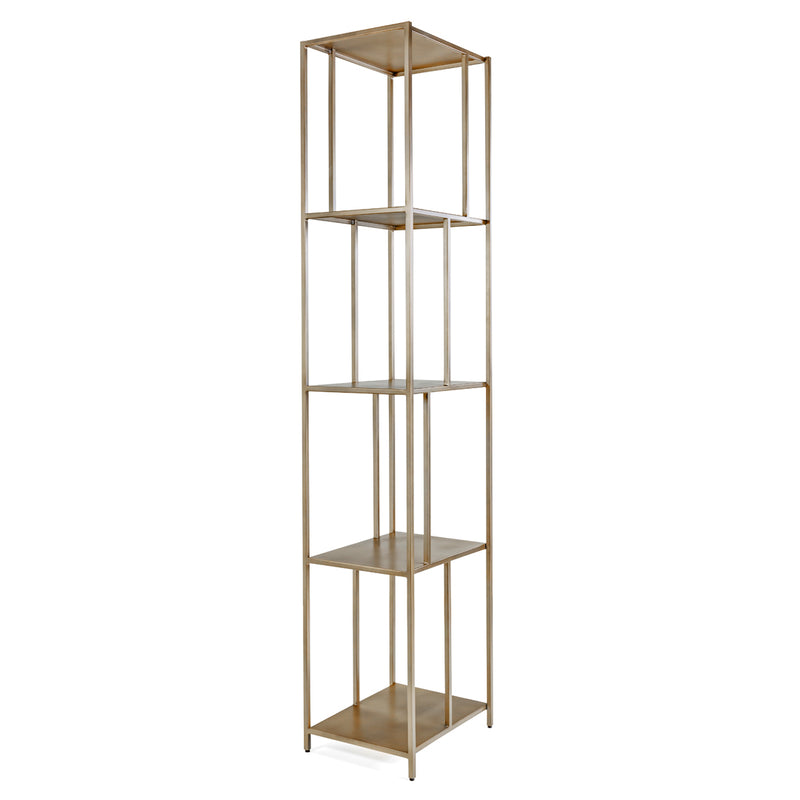 GOTHAM NARROW SHELVING UNIT- GOLD