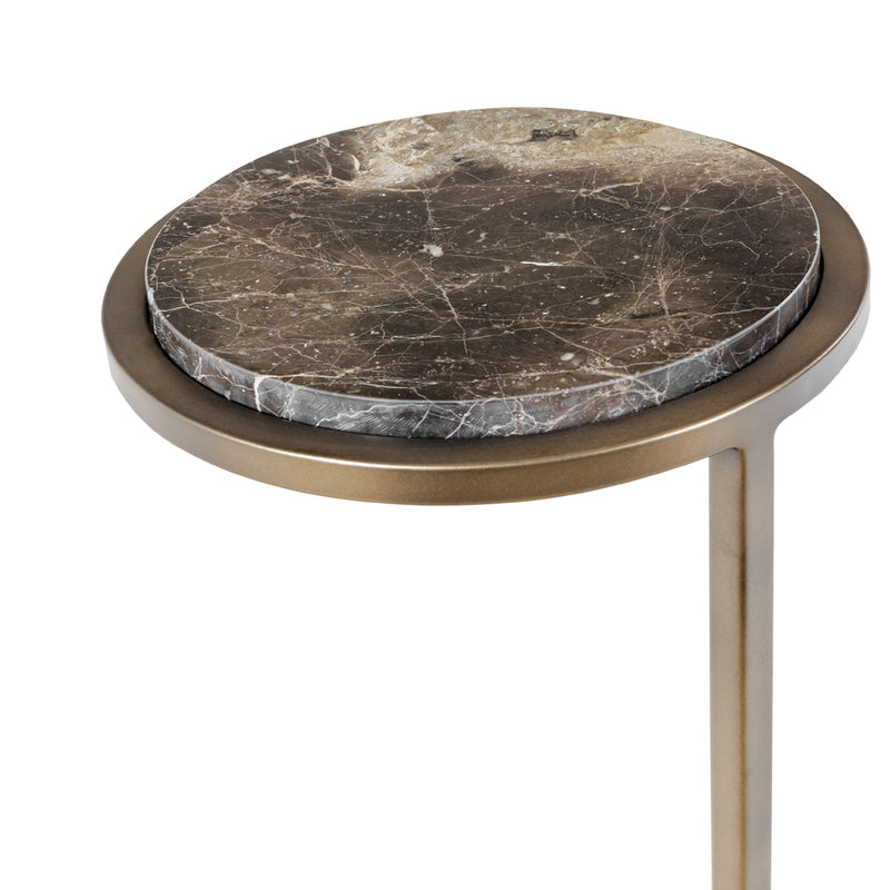 LAPIS LUCIDUS ACCENT TABLE- SMOKE GOLD