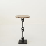 NAUTICAL MARBLE ACCENT TABLE