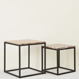 ELON END TABLE SET OF 2  OAKWOOD