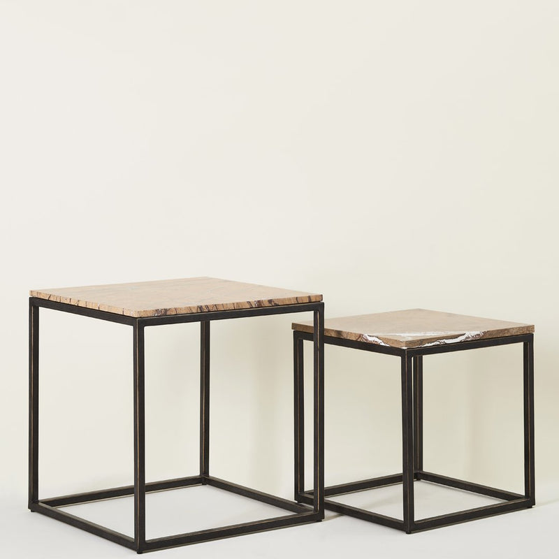 ELON END TABLE SET OF 2  OAKWOOD