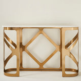 THEBES CONSOLE TABLE WHITE CHAMPAGNE