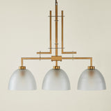 TROY 3 LIGHT CHANDELIER FROSTED CHAMPAGNE