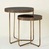 DAUMIER END TABLE- SET OF 2 GOLD