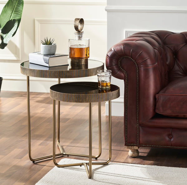 DAUMIER END TABLE- SET OF 2 GOLD