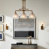 TROY 3 LIGHT CHANDELIER FROSTED CHAMPAGNE